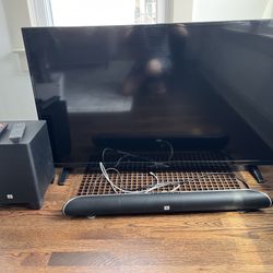 50” Westinghouse TV w/ JBL Soundbar & Subwoofer 