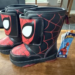 Brand New Spiderman Toddler Lighted Snow Boots