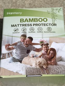 King Bed Bamboo Mattress Pad Waterproof -10 Available