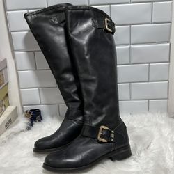 Steve Madden Barton black leather boots size 9.5 M 