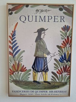 HB Henriot Quimper Pottery Poster