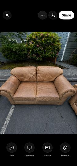Leather Love Seat Sofa