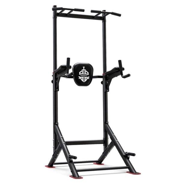 Sportsroyals Power Tower Pull Up Bar Station, 450LBS Stable Pull Up Dip Station for Home Gym Strengt
