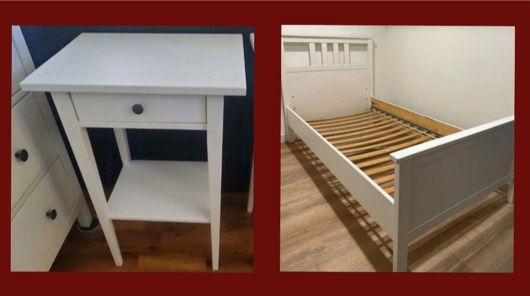 1 Nightstand And 1 Twin Bed Frame