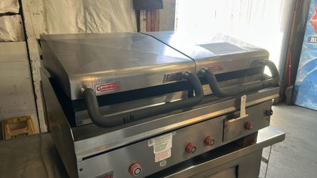 Thermostatic Flat Top Griddle with Clamshell Hood,Infrared elements