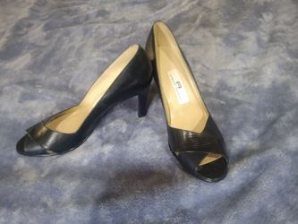 Etienne Aignier All-Leather Open-toe High Heels