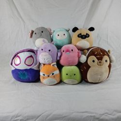 Lot 9 Cute/ Adorable Soft 2018 - 2019 Squishmallow Animal Plushies *Plush Bundle