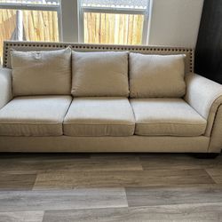 Beige Couch And Loveseat 