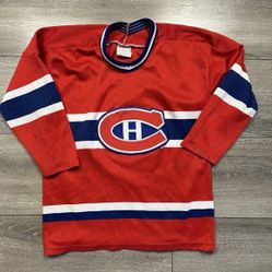 Vintage NHL Montreal Canadiens CCM Maska Hockey Jersey Size XL Youth 