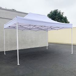 (New in box) $145 Large 10x15 FT Heavy-Duty Popup Canopy Instant Shade Quick Open w/ Carry Bag Add