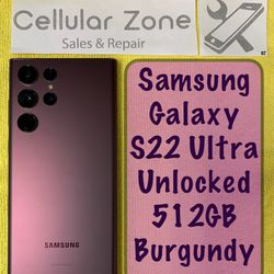 Unlocked Samsung Galaxy S22 Ultra 512GB - Comes with Charger and 20W Block!