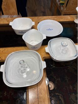 Vintage Corning Ware Blue Cornflower 5-Piece Set