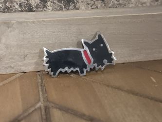 Vintage AJH Scottish Terrier Sterling Silver Brooch