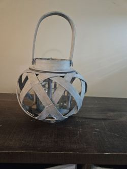 Basket,glass insert for candle