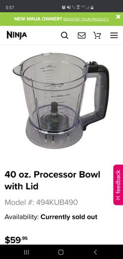Replacement 40 oz. processor bowl with lid for the Nutri Ninja Auto-iQ  Compact System. for Sale in Apple Valley, CA - OfferUp