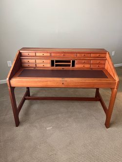 Solid Teak Mid Century Desk