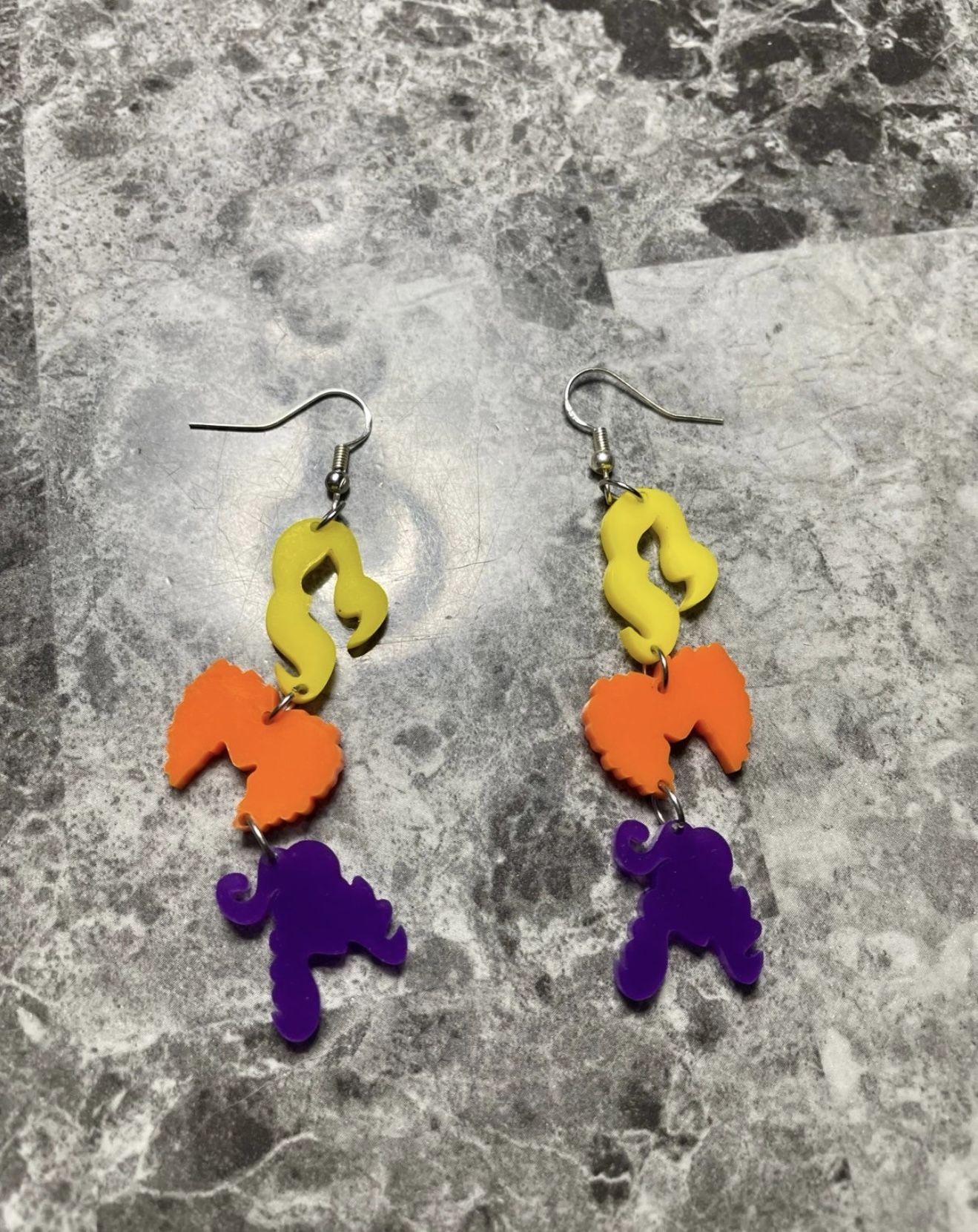 Hocus Pocus Witches Halloween Spooky Hypoallergenic Earrings