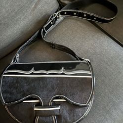 Genuine Jerico Columbian Leather & Cowhide  Crossbody Bag