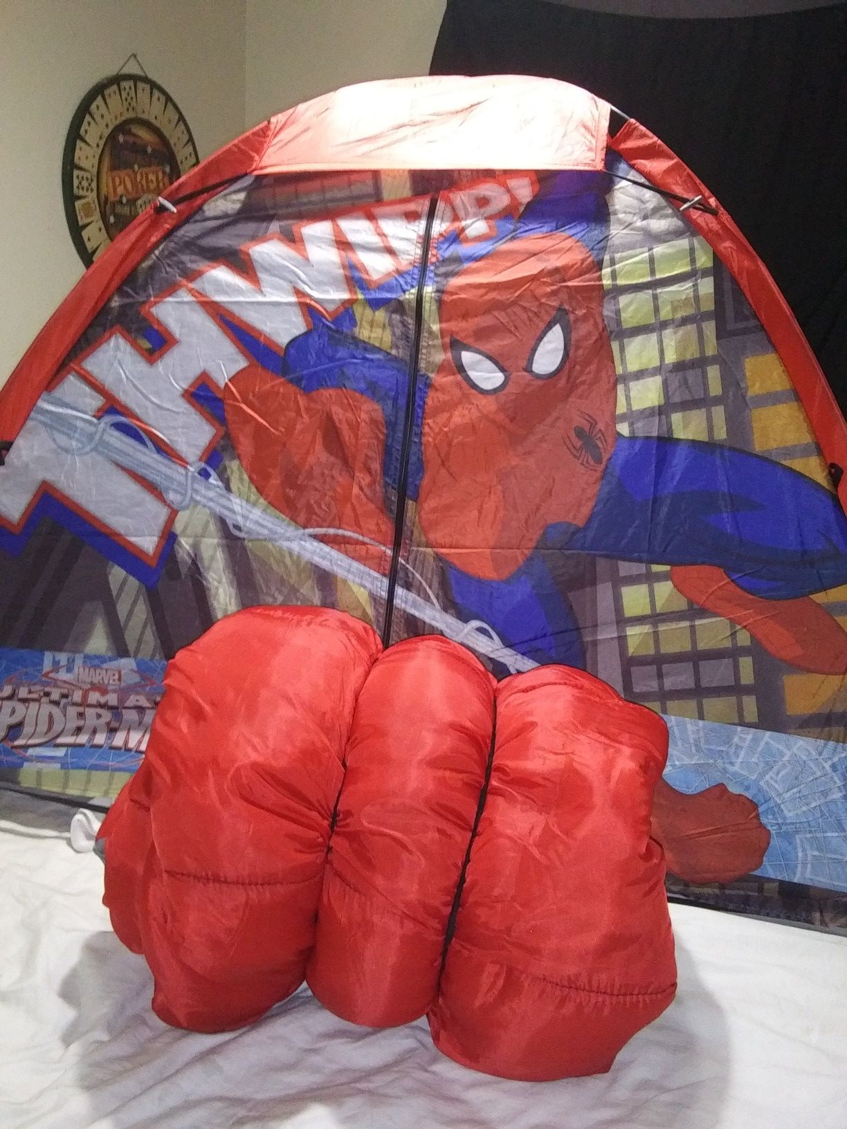 Spiderman Tent and sleeping bag