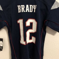 Nike NWT Tom Brady New England Patriots Football NFL Jersey Navy Kids Large $55