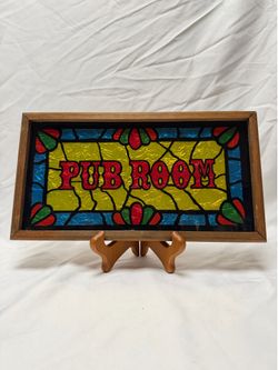 Vintage Impulse Designs “Pub Room” Reverse Foil Glitter Art Wall Sign