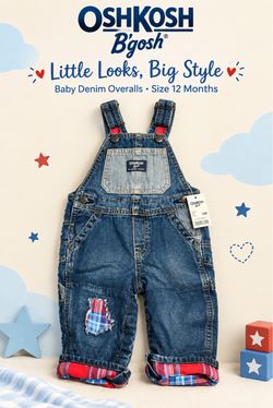 OshKosh B'gosh Baby Denim Overalls 12 Months