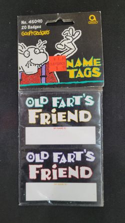 Party Old Fart Friends Name Tags