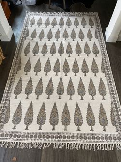 Area Rug 5’x8’ Boho Home Decor Wicker