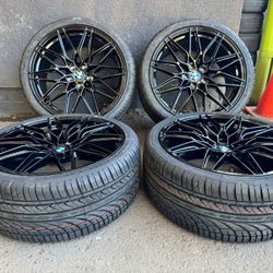 19” BMW M STYLE GLOSS BLACK WHEELS RIMS 5x120 COMPETITION 19x8.5 19x9.5 W.TIRES (4) New-We Finance