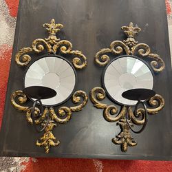 Decorative Metal Candleholders, Wall Decor