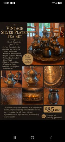 Vintage Silver Plated Tea Set