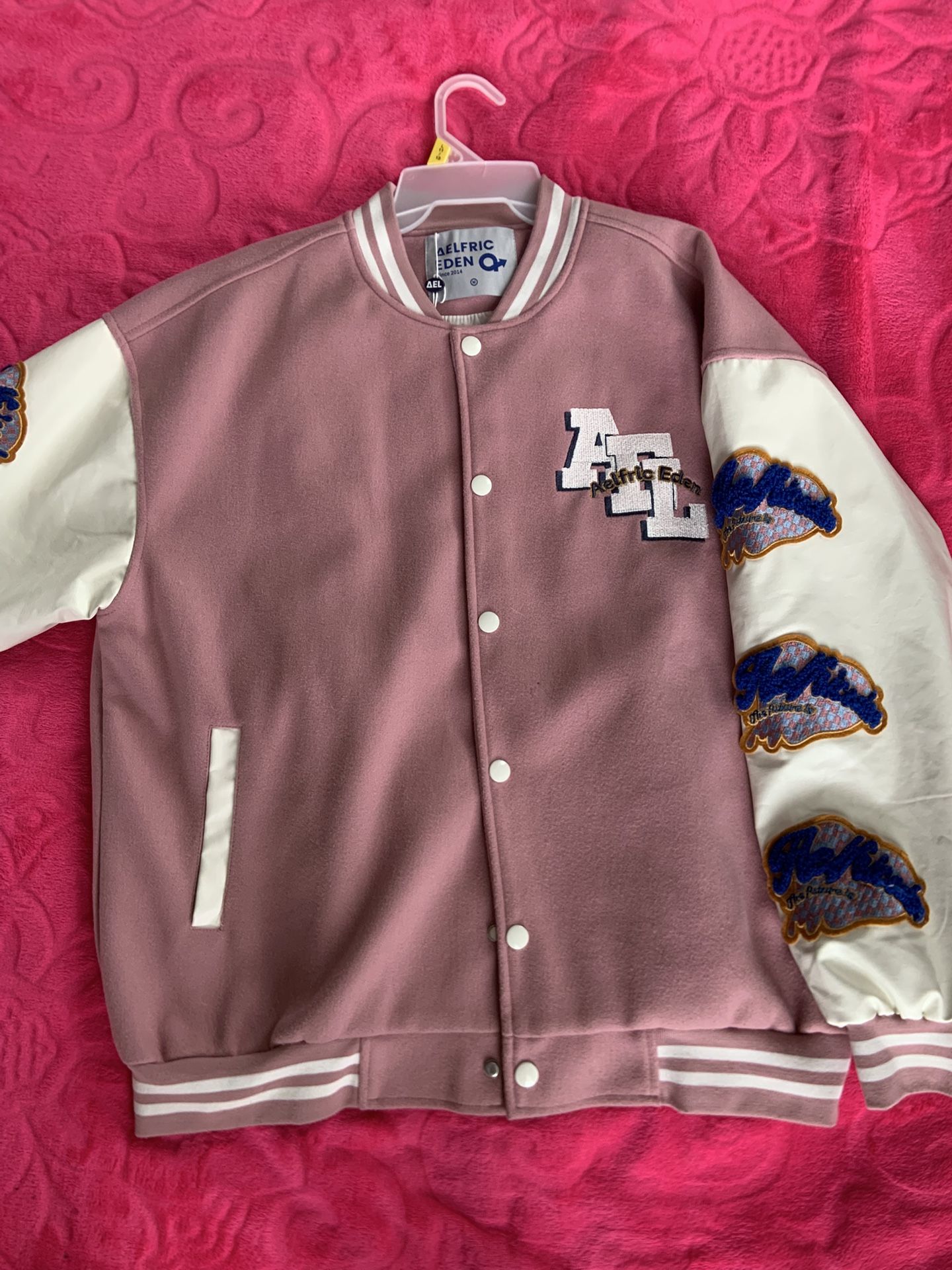 Damon Color Bomber Jacket With Blue patches