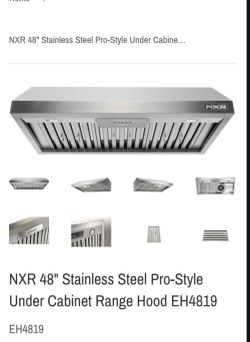 New 48" Stainless Steel Range Hood