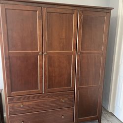 armoire and side table