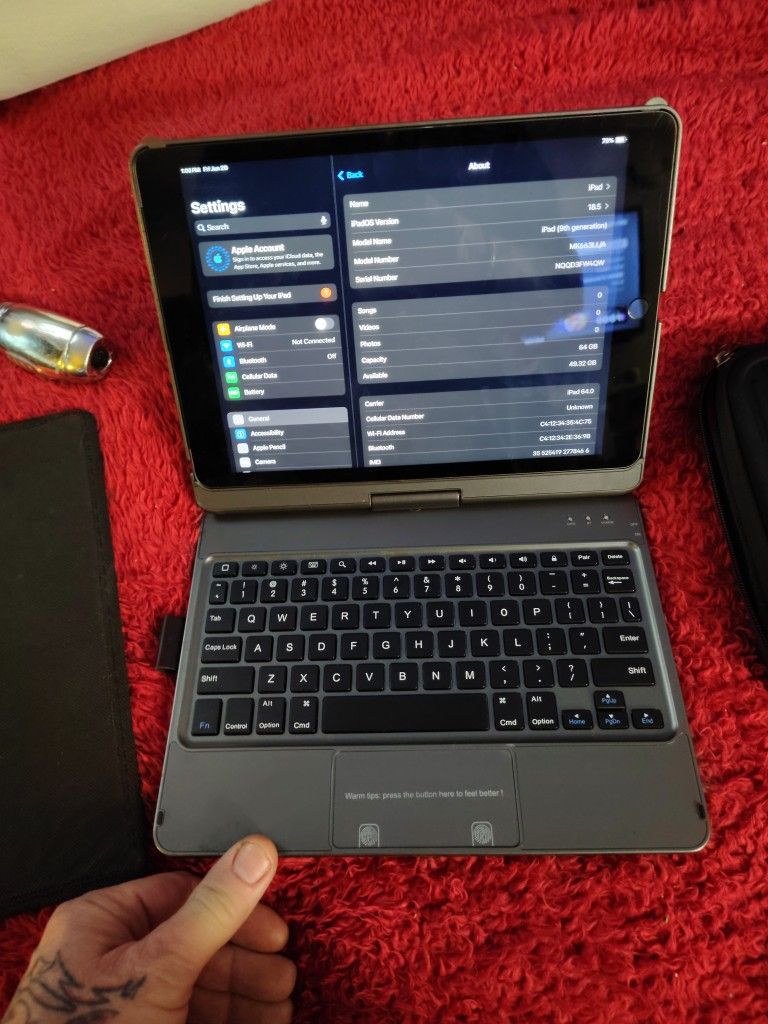 iPad 9th Generation With Case And Detachable Keyboard