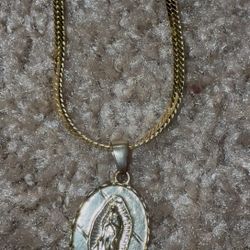 Saint Mary Necklace Gold Plated/oro Laminado
