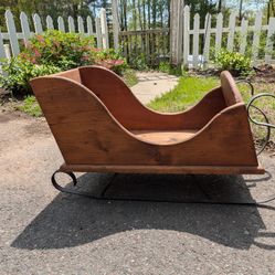 Wooden Sled Home Decor Winter Christmas 