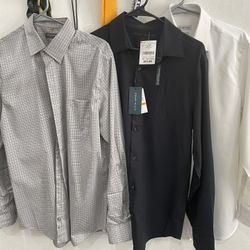 Mens / Boys Performance Dress Shirts, Set of 4, Size Small, NEW