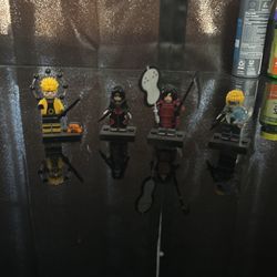 4 Naruto Lego Figures (sold As Is)