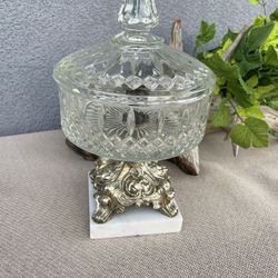 Glass Pedestal Bowl With Stand