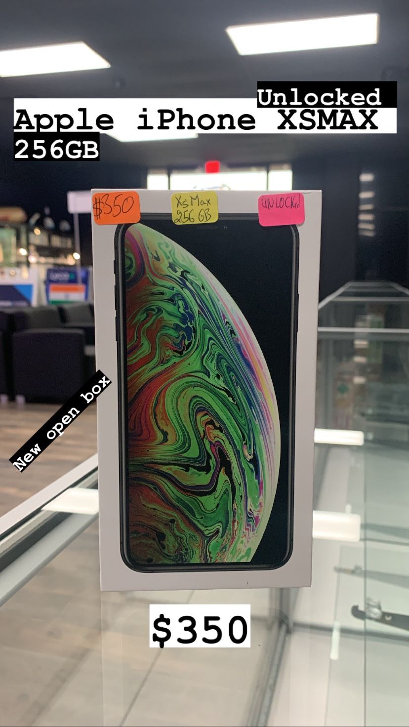 iPhone XSmax 256GB Unlocked New Open Box