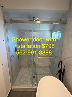 Sliding Shower Glass Door Frameless 