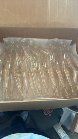 Plastic Gold Sparkle Champagne Cups