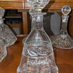 Antique  Crystal Decanter for Liquor, Wine, Whiskey