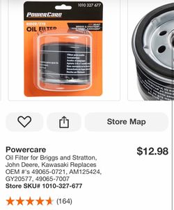 PowerCare Rider/ZTR Oil Filter