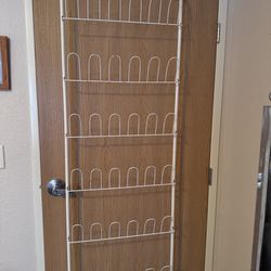 Hanging Shoe Organizer (White, Metal)