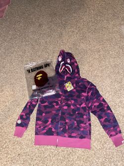 purple bape hoodie