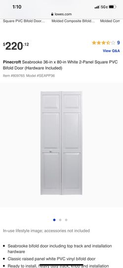 Brand new Pinecroft Seabrooke bifold door 36inx80in