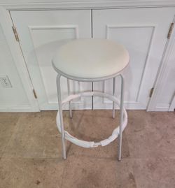 Brand New 30" Bar Stool - White Faux Leather - Only 1 Stool
