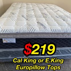 King Bamboo Plush Comfort Europillow Top 12inch Matres!!